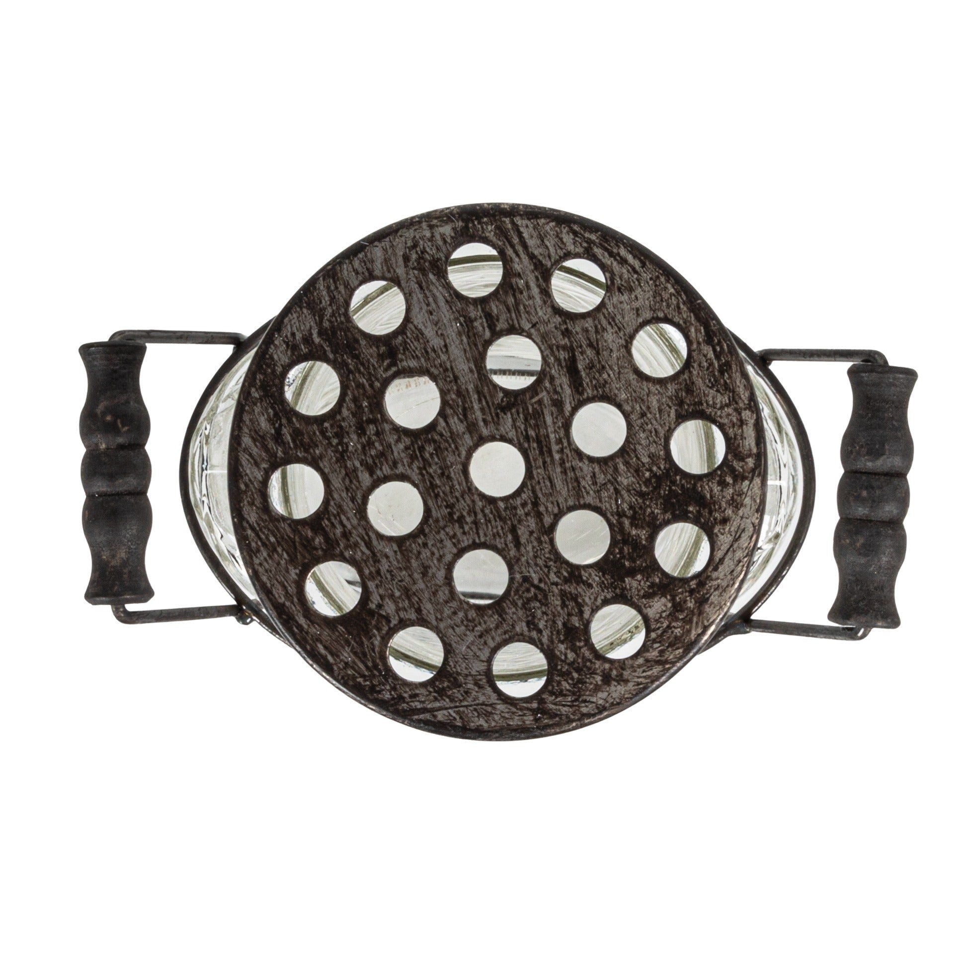 metal stand and frog lid